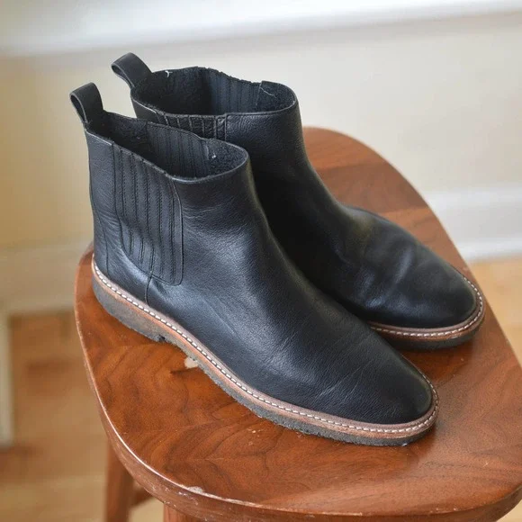 Botkier Leather / Sherling Chelsea Boots Sz 9.5 - Picture 2 of 6